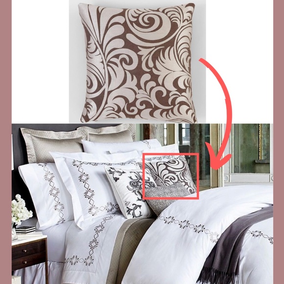 NEW $250 SFERRA Carello [ 19" Decorative Pillow ] For Argento Collection‎ - Picture 1 of 15